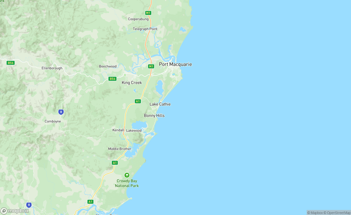 Map of Laurieton, NSW, AUS