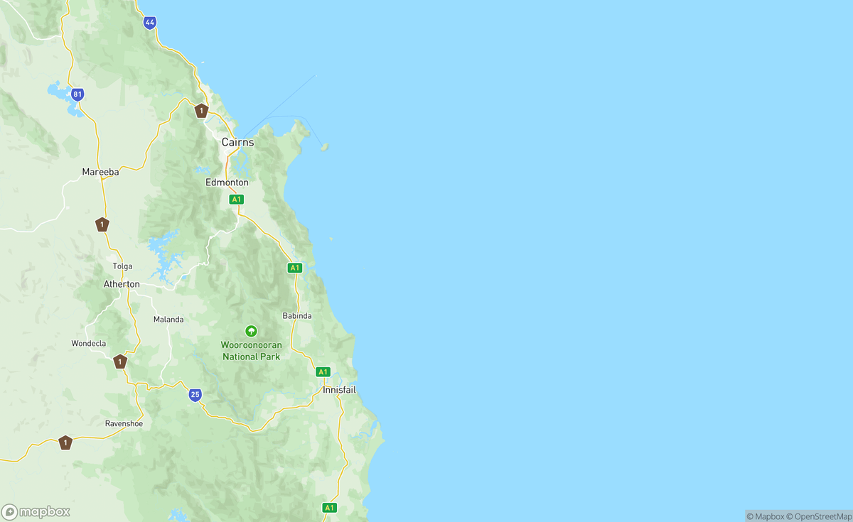 Map of Cairns / Great Barrier Reef, QLD, AUS