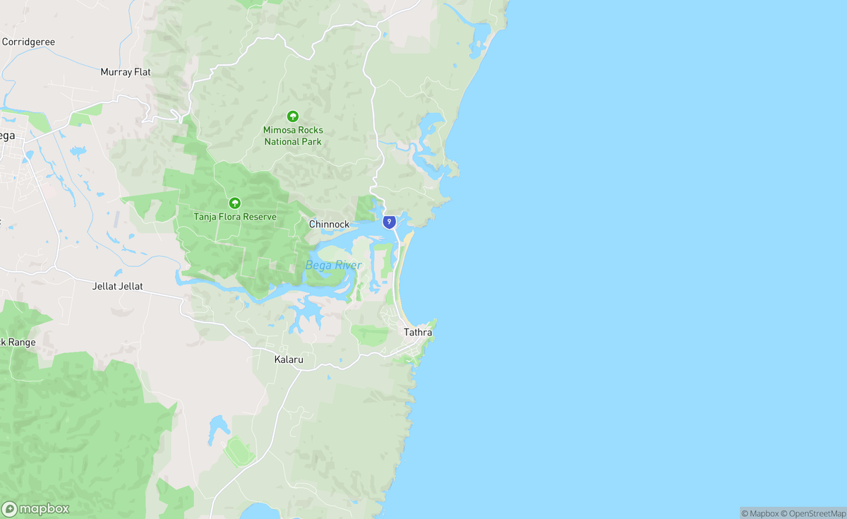 Map of Tathra, NSW, AUS