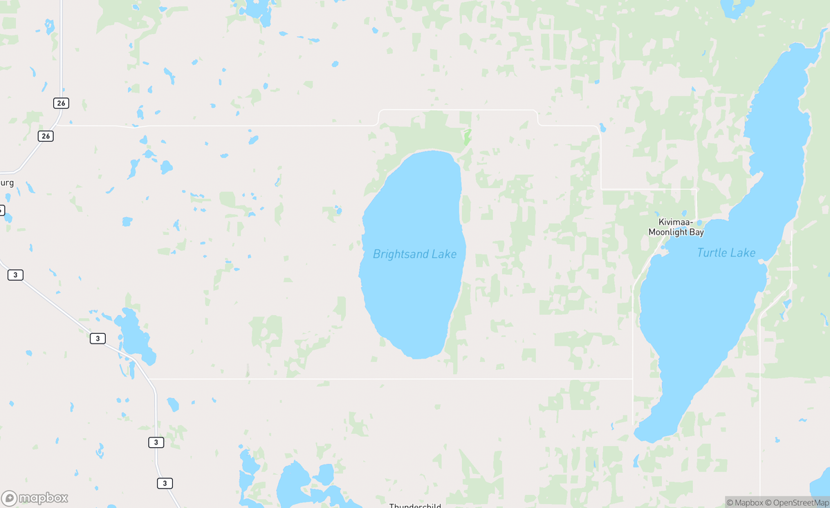 Map of Brightsand Lake, SK, CAN