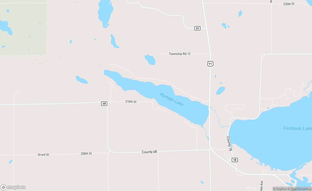 Map of Portage Lake, MN, USA