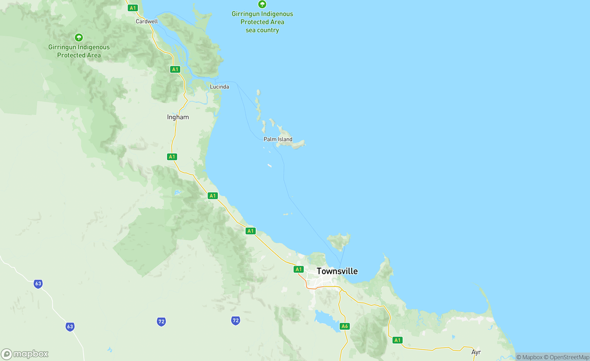 Map of Magnetic Island, Palm Islands, Townsville, QLD, AUS