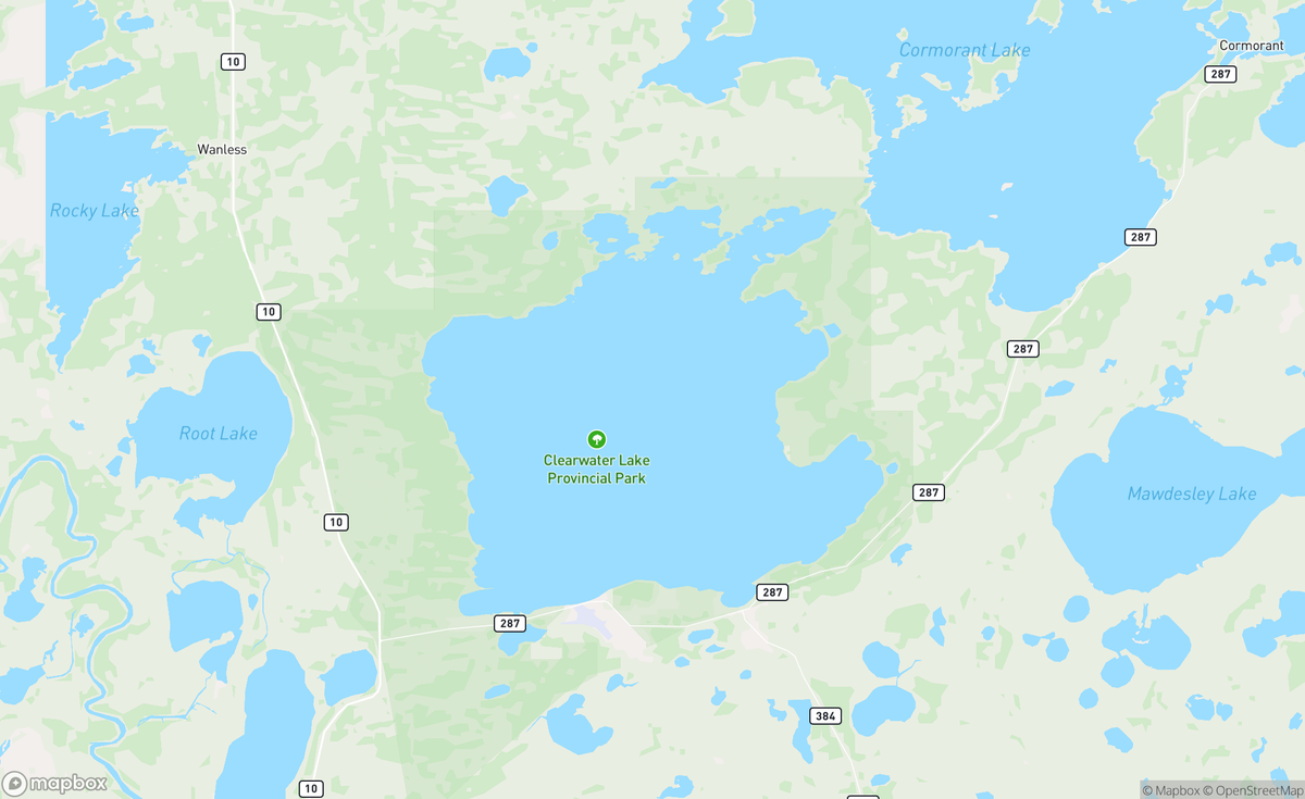 Map of Cleanwater Lake, MB, CAN