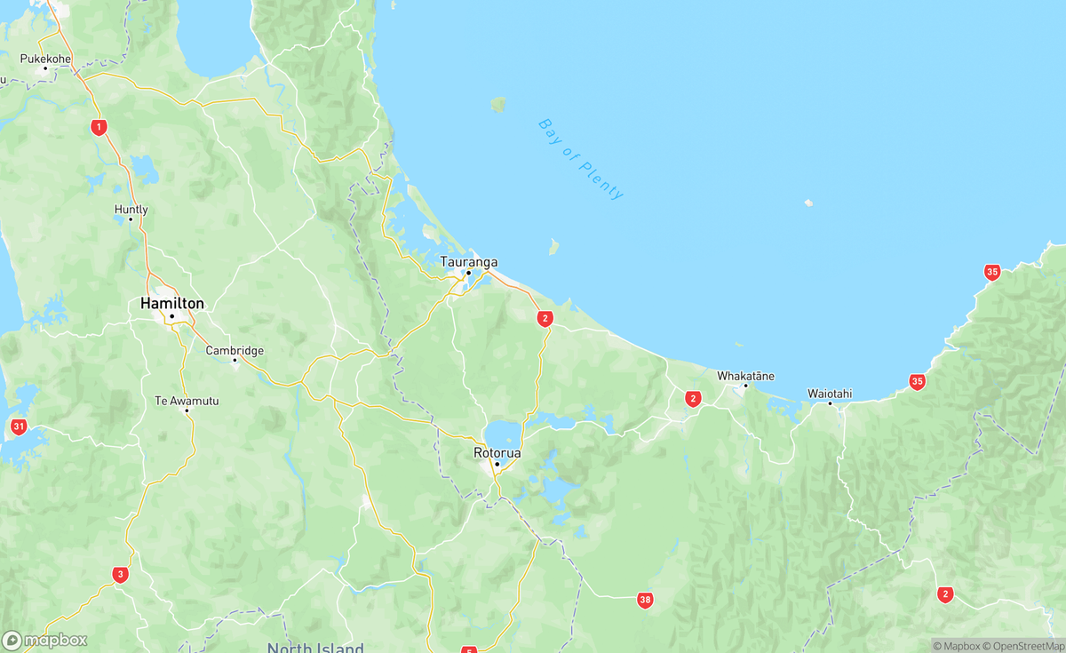 Map of Rotorua, Takarangi, Bay of Plenty, New Zealand / Aotearoa, NZL