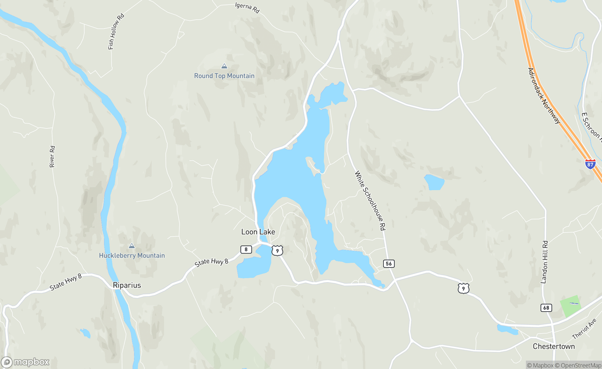 Map of Loon Lake, NY, USA