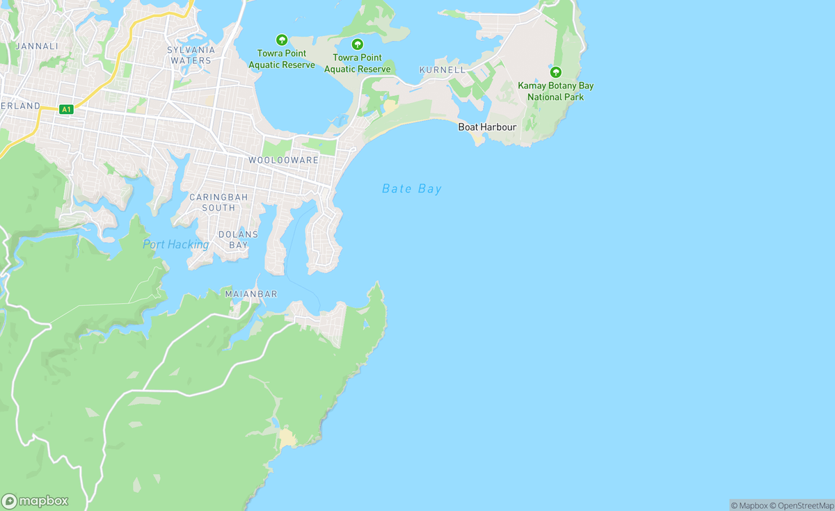 Map of Cronulla Beach, NSW, AUS