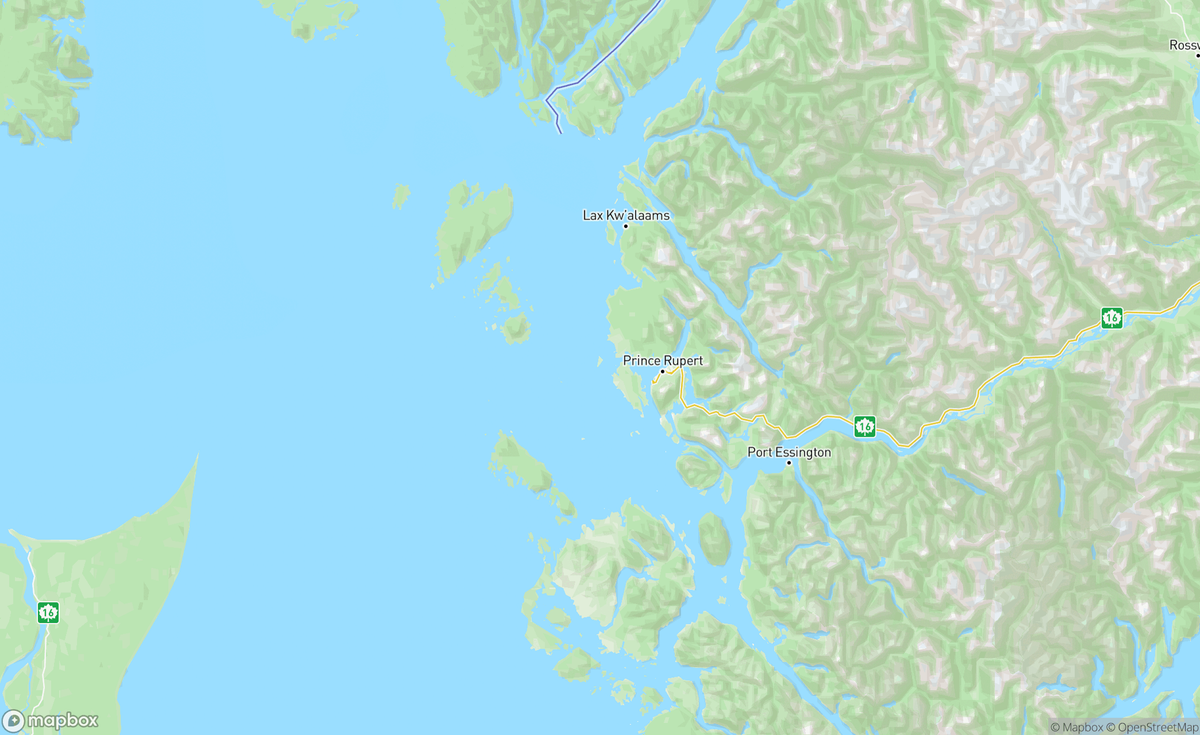 Map of Prince Rupert (Stephen's Island to Dundas Island), BC, CAN