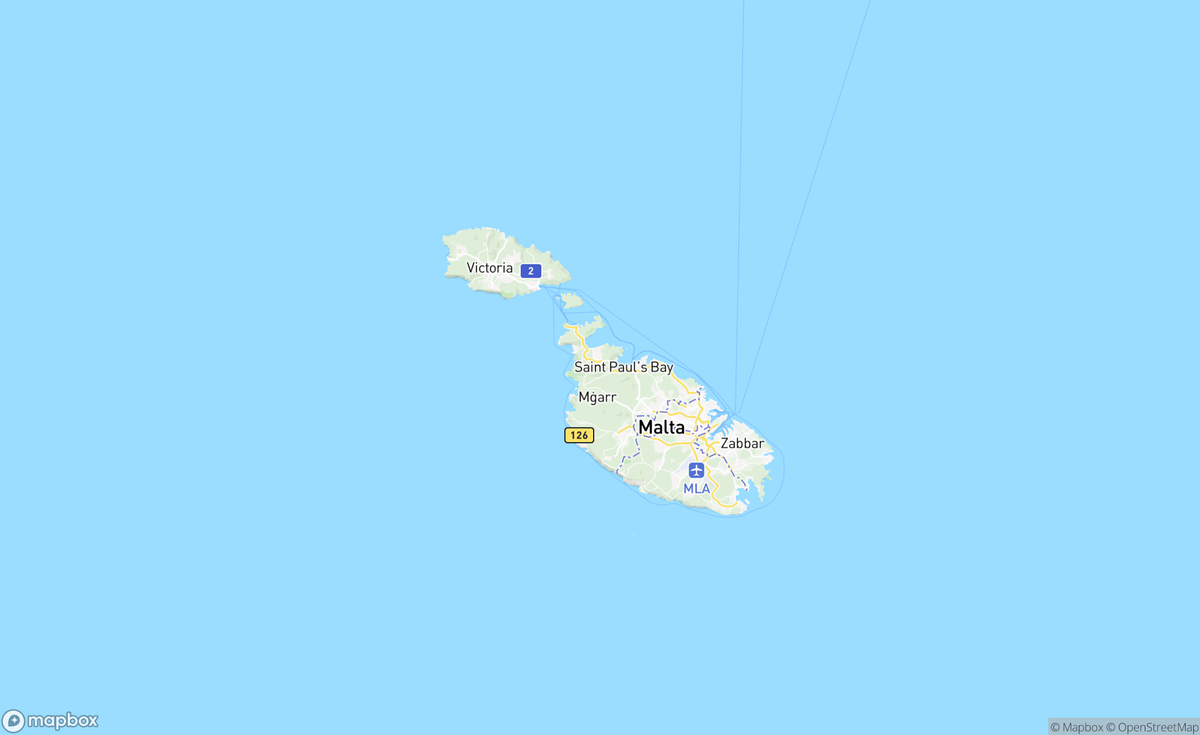 Map of Malta, MLT