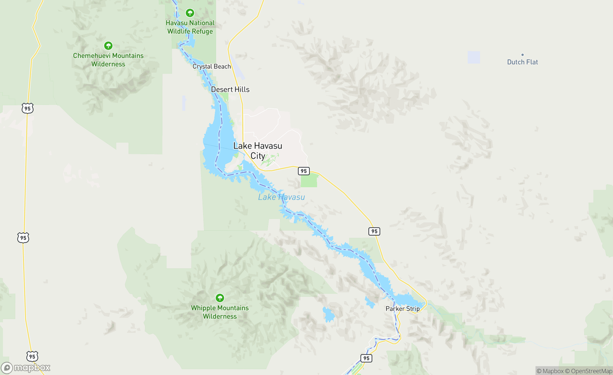 Map of Lake Havasu City, AZ, USA