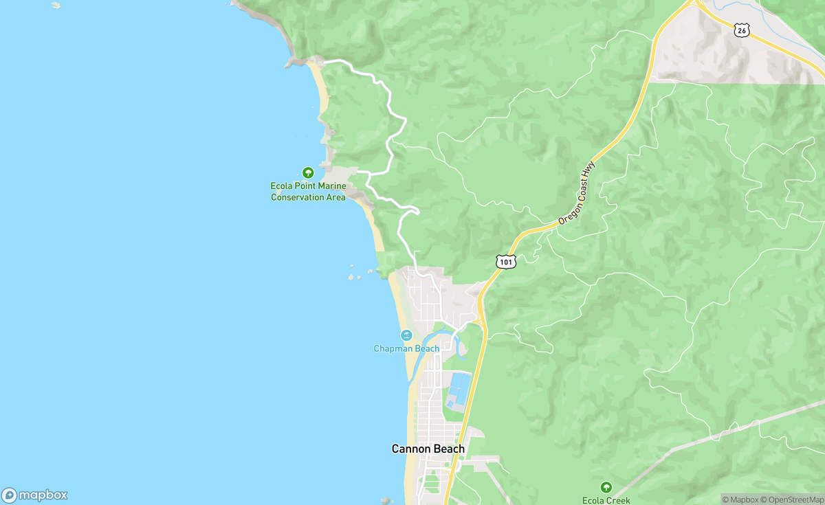 Map of Cannon Beach, OR, USA
