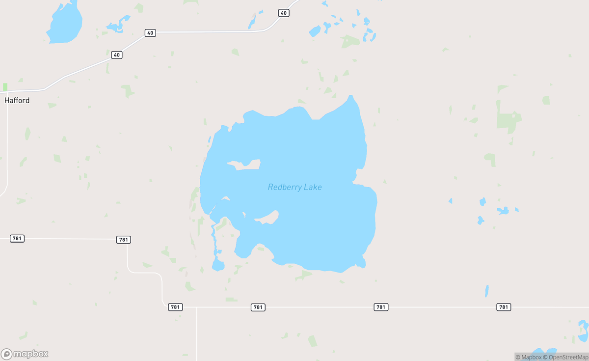 Map of Redberry Lake, SK, CAN