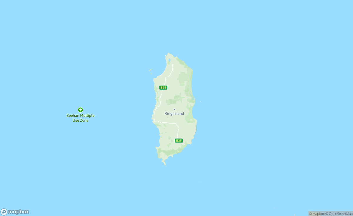 Map of King Island, TAS, AUS