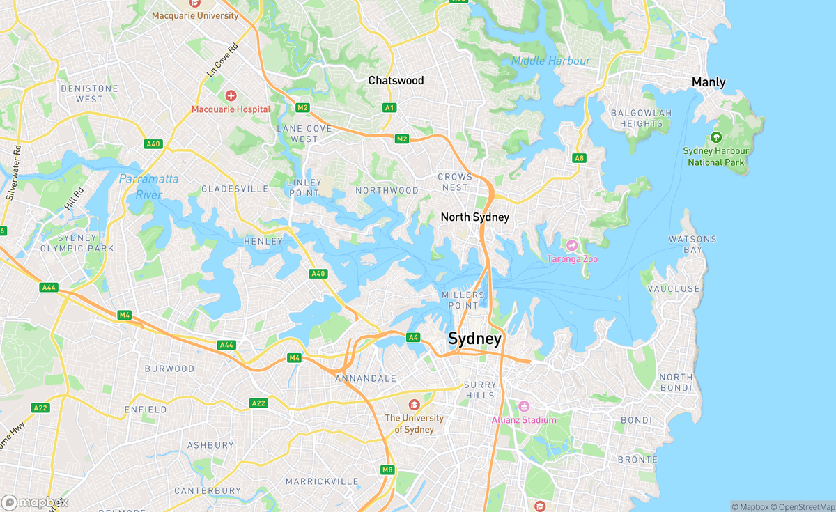 Map of Birchgrove, NSW, AUS