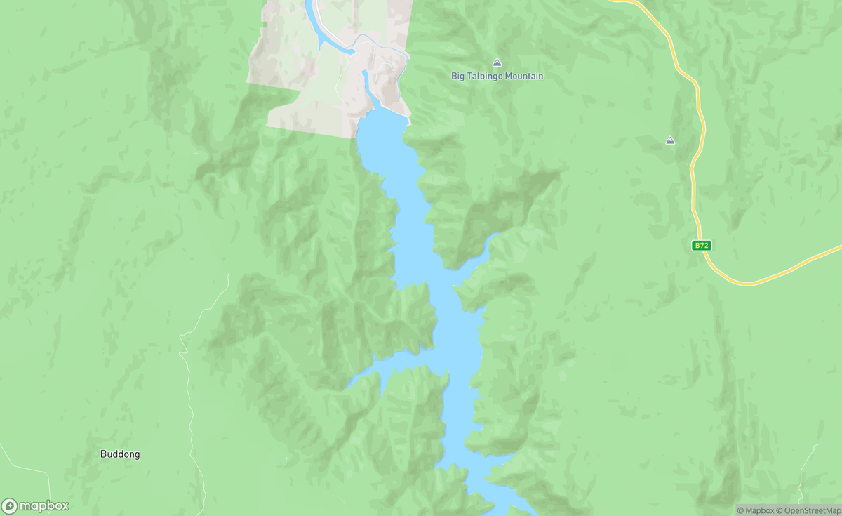 Map of Talbingo Reservoir, NSW, AUS