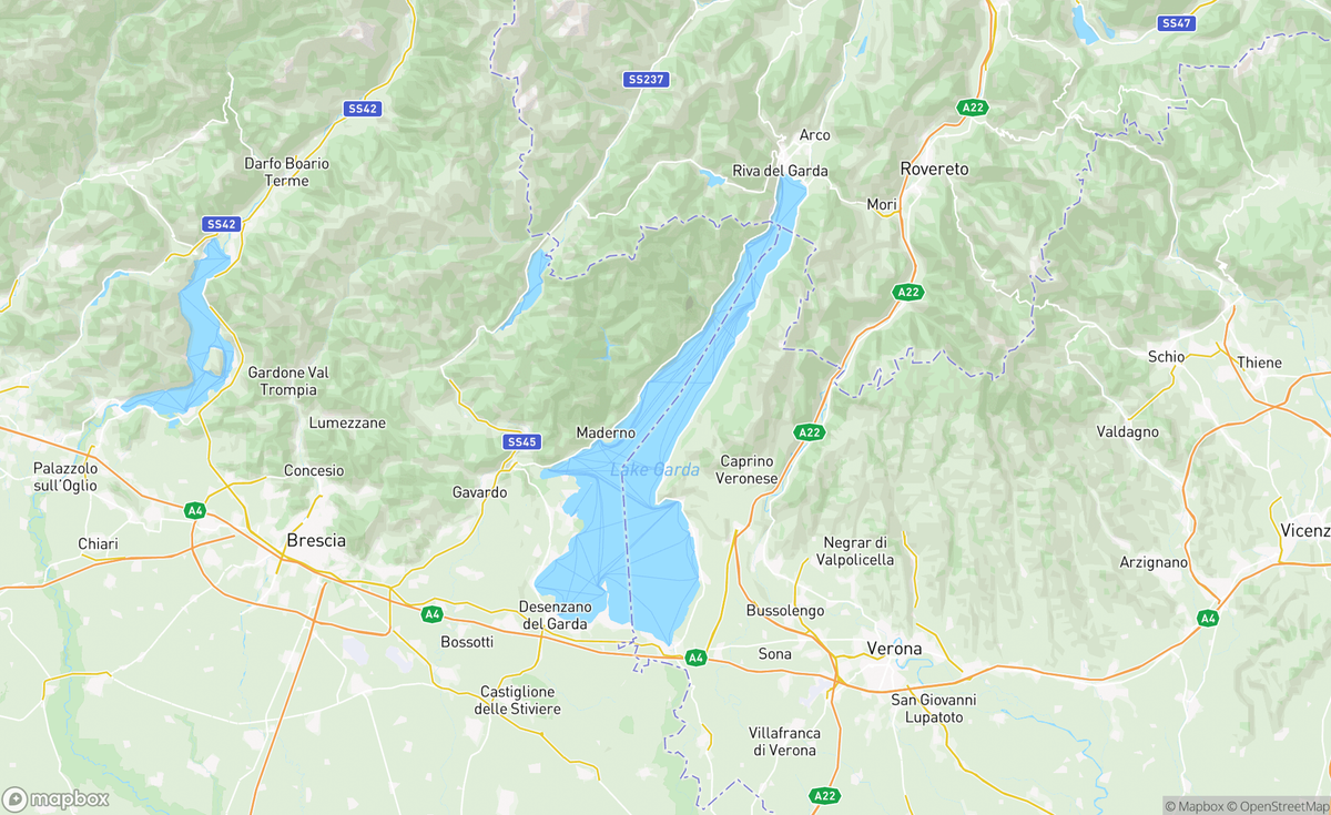 Map of Lake Garda, Italy