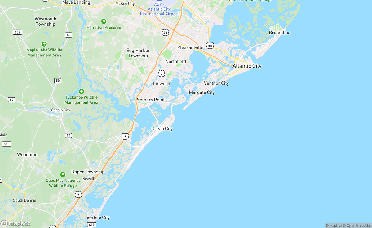 Map of Longport, NJ, USA