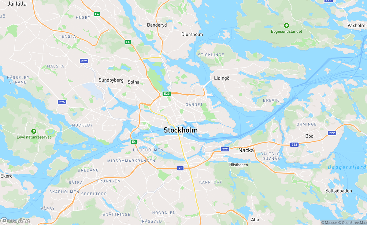 Map of Stockholm, SE