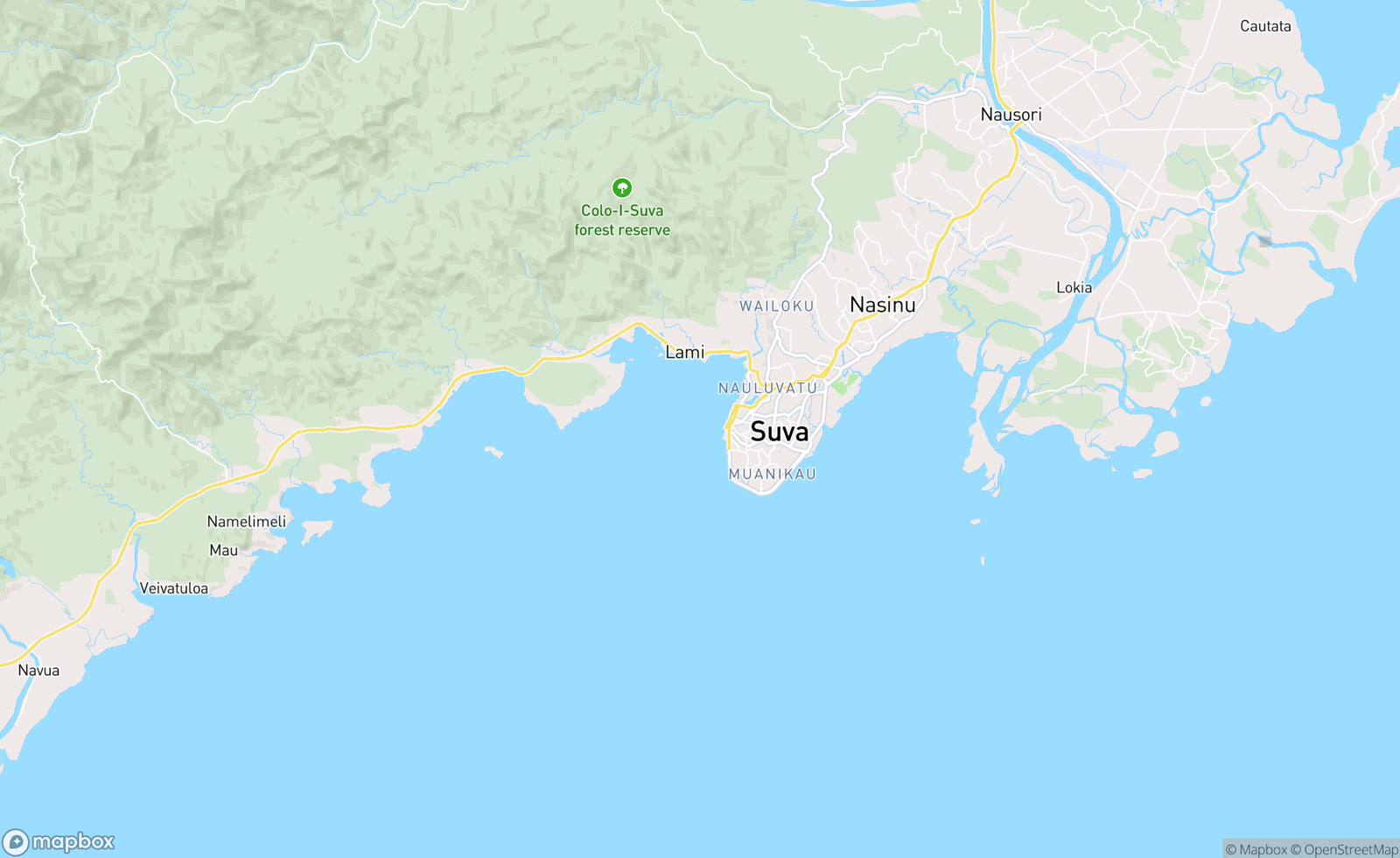 Map of Suva, Viti, FJI
