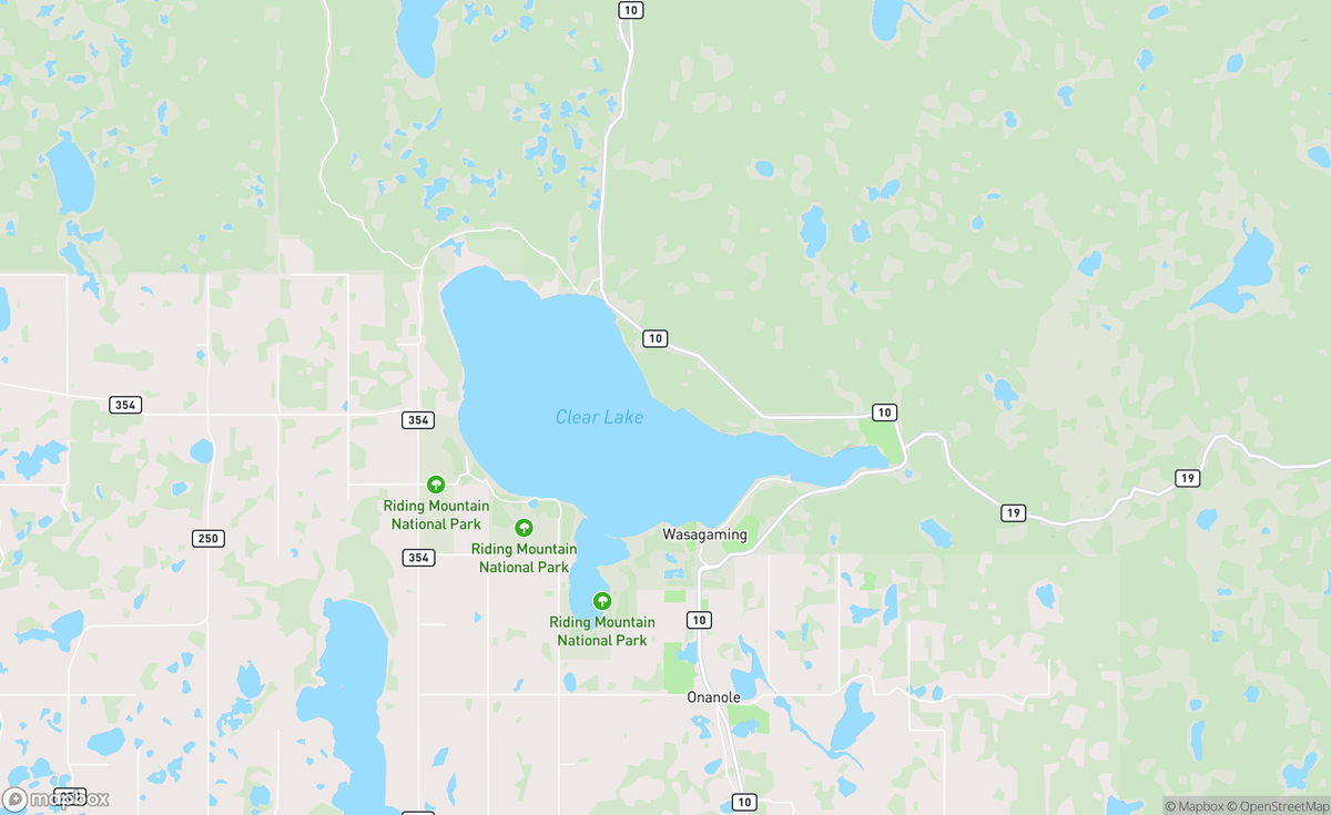 Map of Clear Lake, MB, CAN