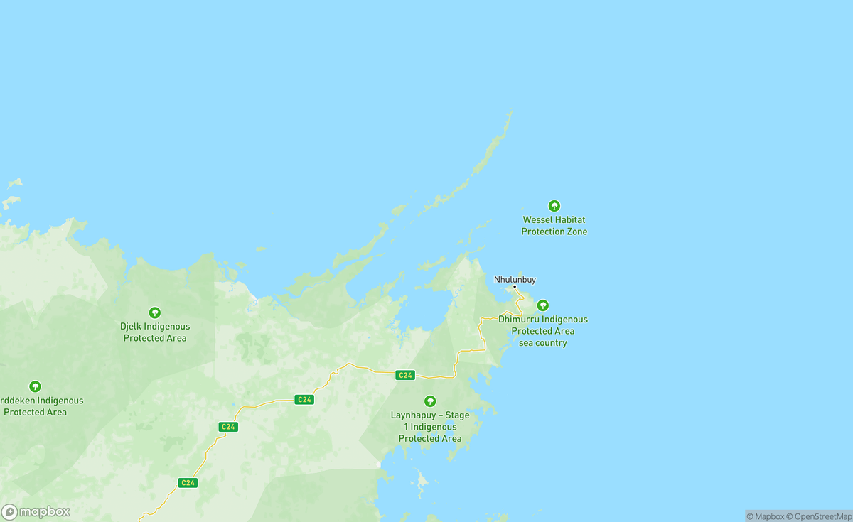Map of East Arnhem, NT, AUS