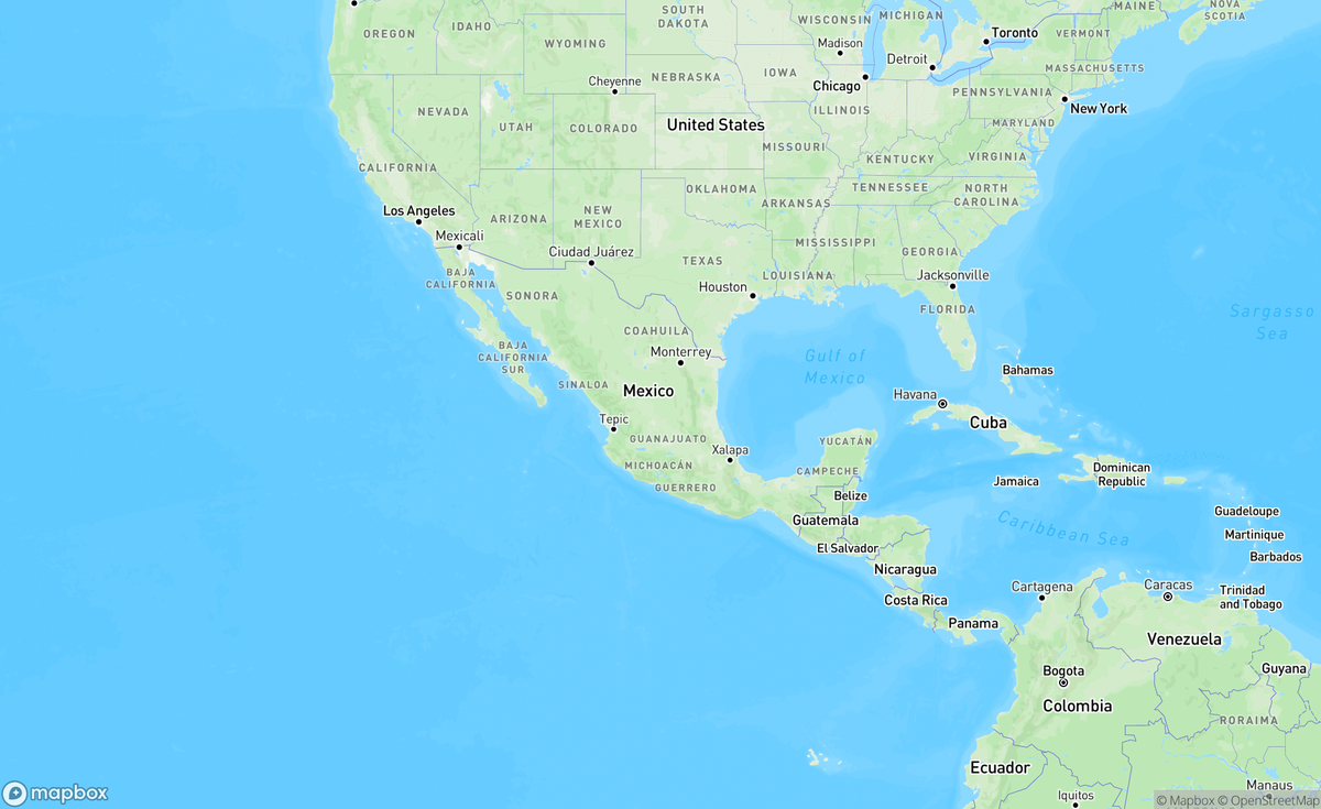 Map of Mexico, MEX
