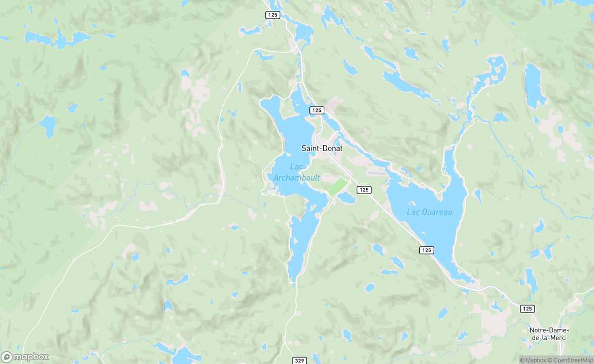 Map of Lac Archambault, Saint Donat, QC, CAN