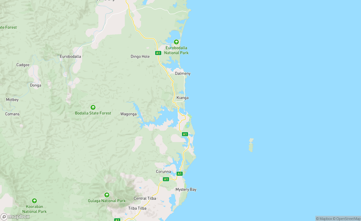 Map of Narooma, NSW, AUS
