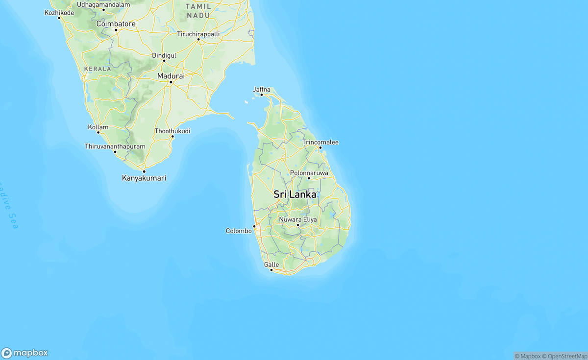 Map of Sri Lanka, LKA