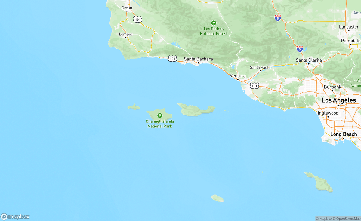 Map of Channel Islands, CA, USA
