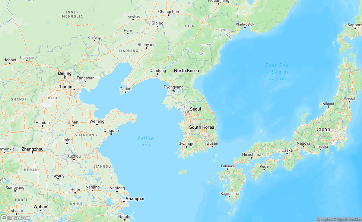 Map of Korea, KOR