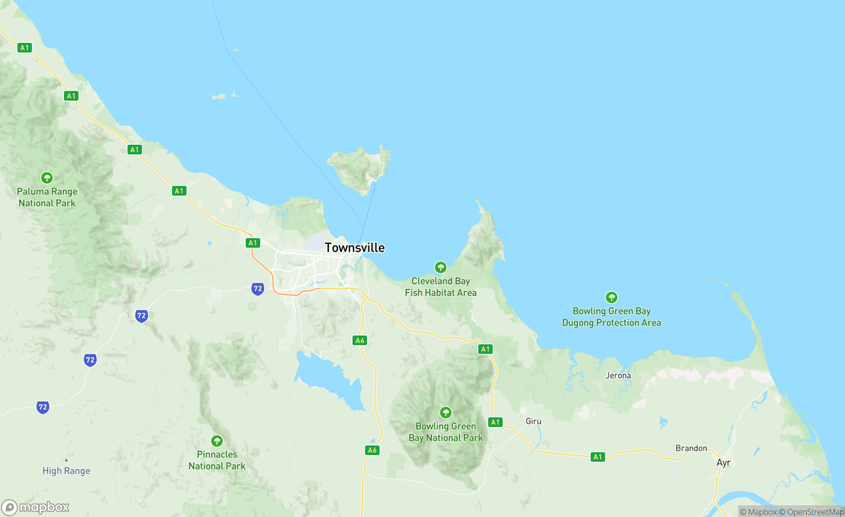 Map of Townsville, QLD, AUS