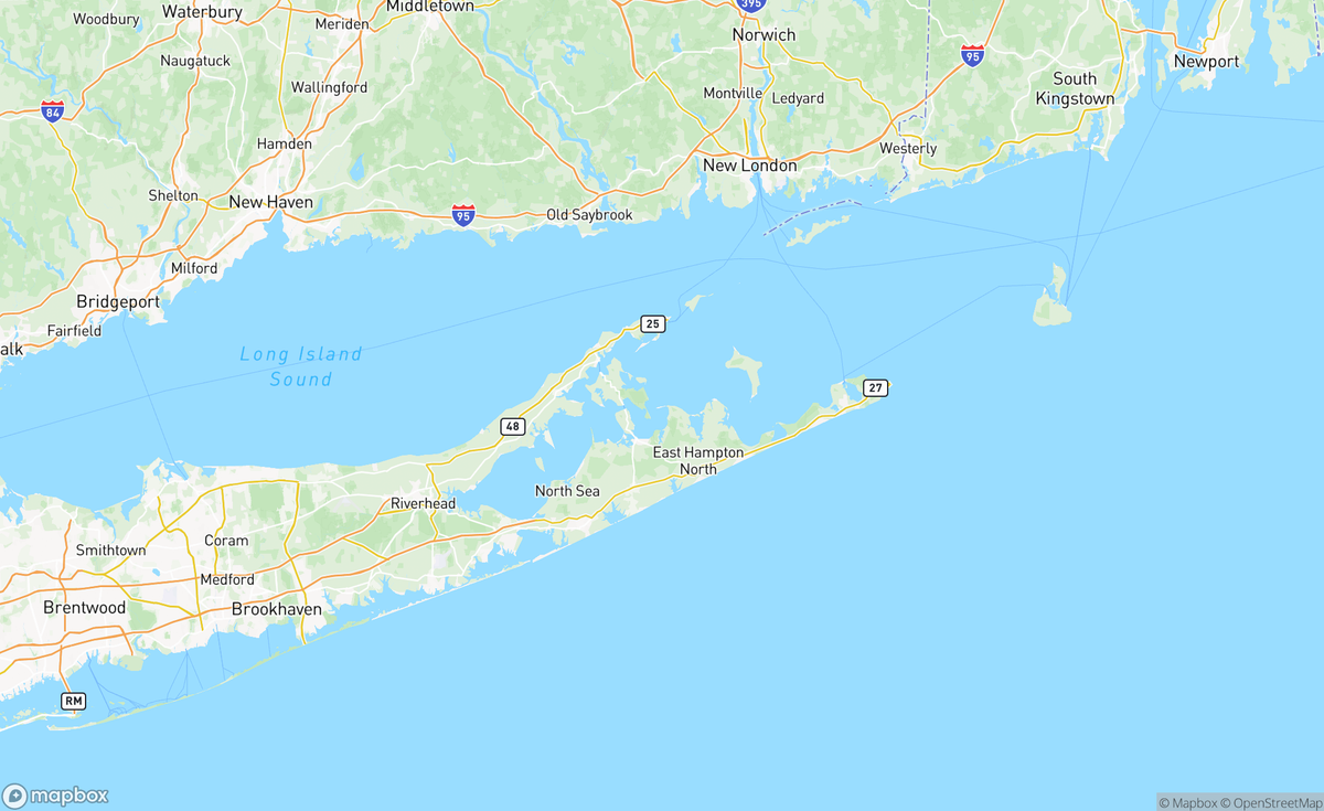 Map of East Hampton, NY, USA