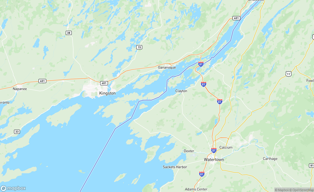 Map of Kingston, ON, CAN