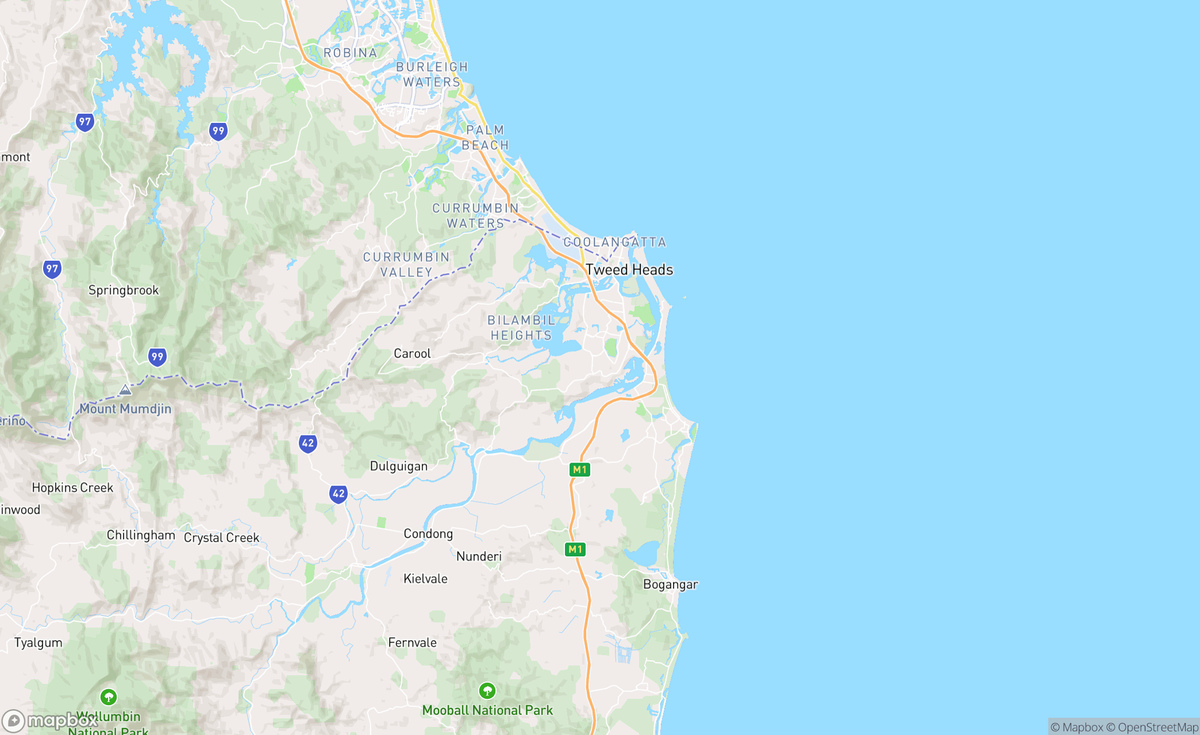 Map of Kingscliff, NSW, AUS
