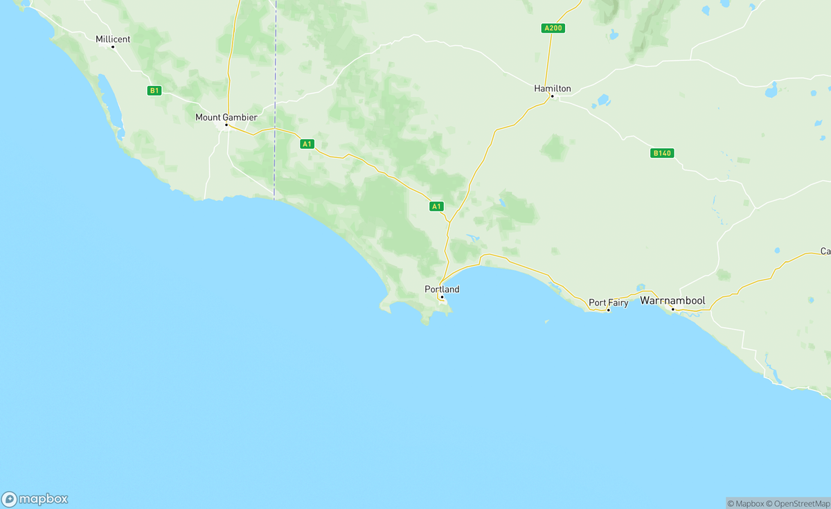 Map of Portland, VIC, AUS
