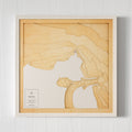 Snapper Rocks, Rainbow Bay 3D bathymetry map wood colorway