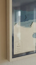 Snapper Rocks, Rainbow Bay 3D map artwork framed on wall
